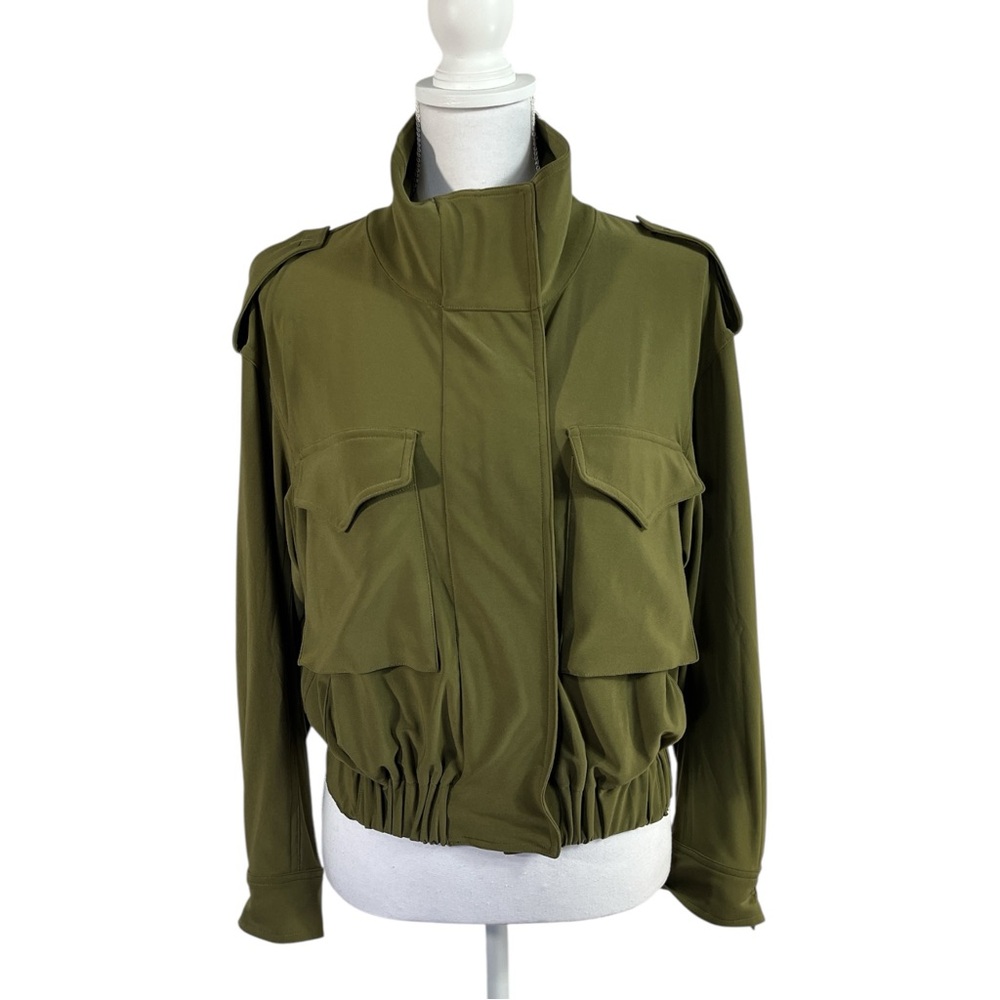 Norma Kamali Military Inspired Jacket in Olive Green/Kale Color Size XS/34